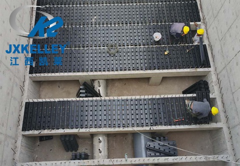 baf曝气生物滤池陶粒滤料安装现场